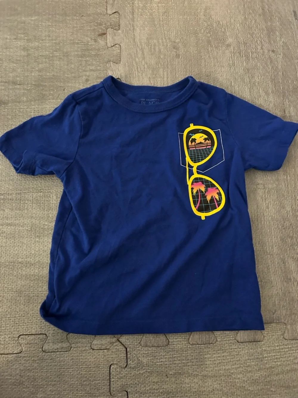 The Children's Place Orange and Blue Graphic Tee Set. (2 shirts)
